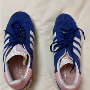 Adidas Women's Navy and Pink Sneakers